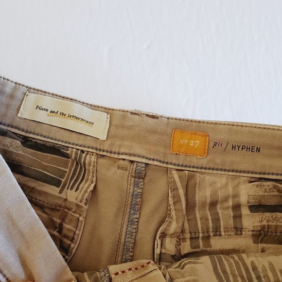 Anthologie Pilcro Pants Hyphen Slim Chino Beige  27 - Picture 2 of 7